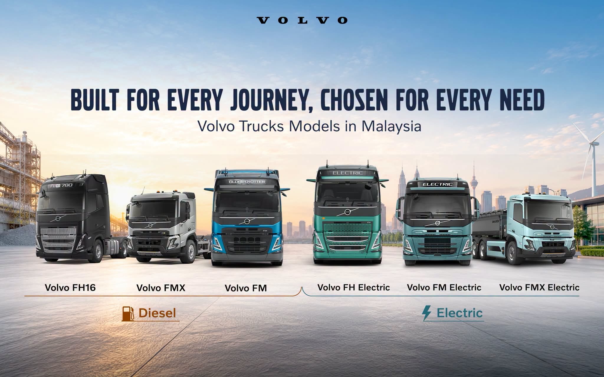 Volvo Trucks Malaysia: the FH Electric, the FM Electric, and the FMX Electric