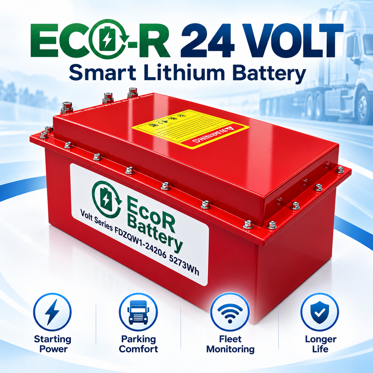 ECO-R 24V 206Ah LiFePO4 Smart Lithium Truck Battery Malaysia 1 1 Truck & Lorry Sales| Eco-R Truck Malaysia 2026 Eco-R Truck Malaysia ECO-R 24V 206Ah LiFePO4 Smart Lithium Truck Battery Malaysia